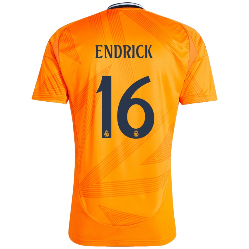 Dames Endrick #16 Oranje Uitshirt Uittenue 2024/25 T-Shirt