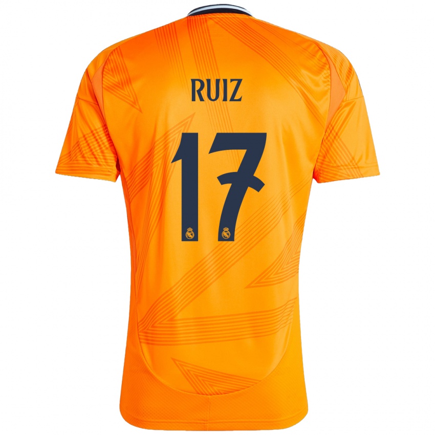 Dames David Ruiz #17 Oranje Uitshirt Uittenue 2024/25 T-Shirt