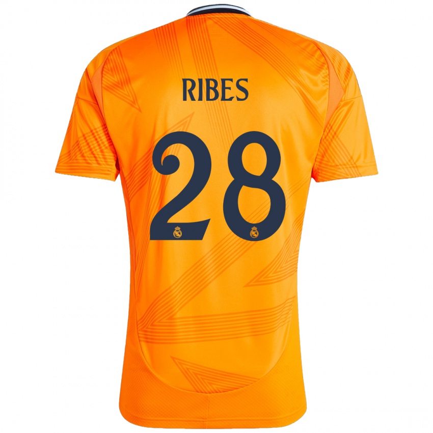 Dames Kike Ribes #28 Oranje Uitshirt Uittenue 2024/25 T-Shirt