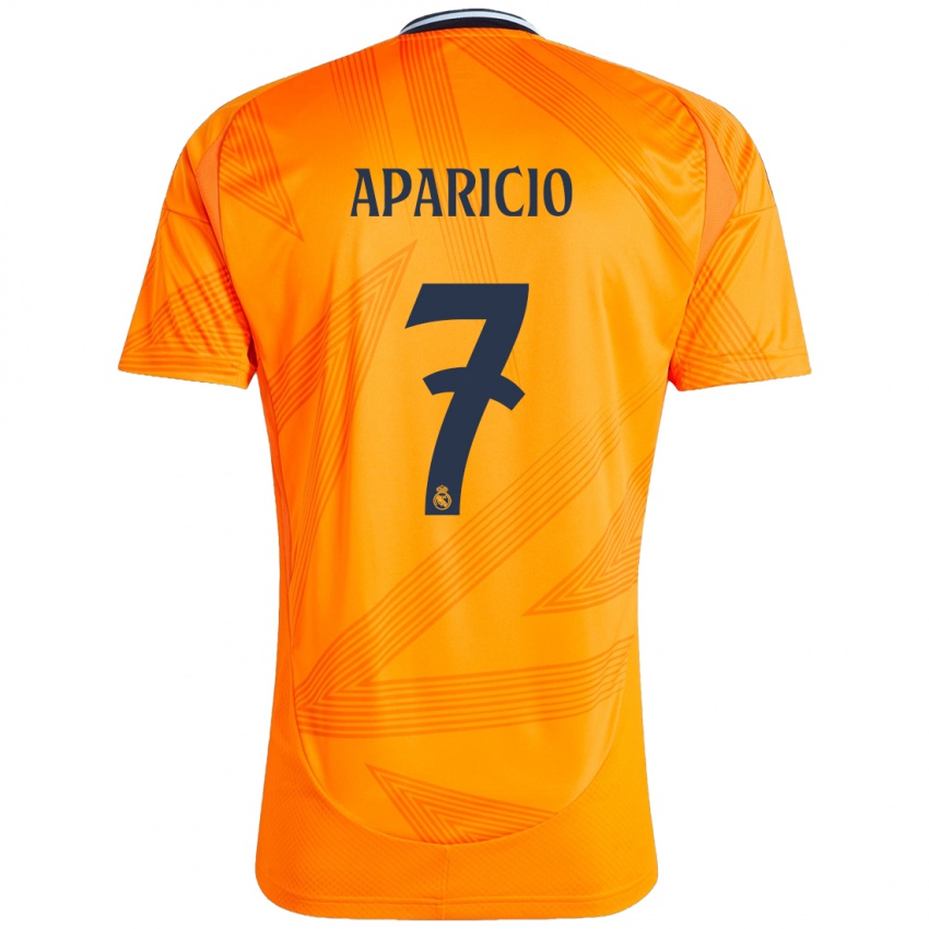 Dames Esteban Aparicio #7 Oranje Uitshirt Uittenue 2024/25 T-Shirt