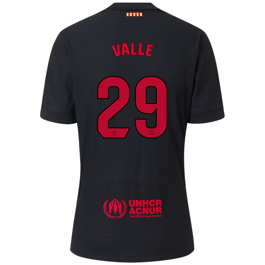 Dames Álex Valle #29 Zwart Rood Uitshirt Uittenue 2024/25 T-Shirt