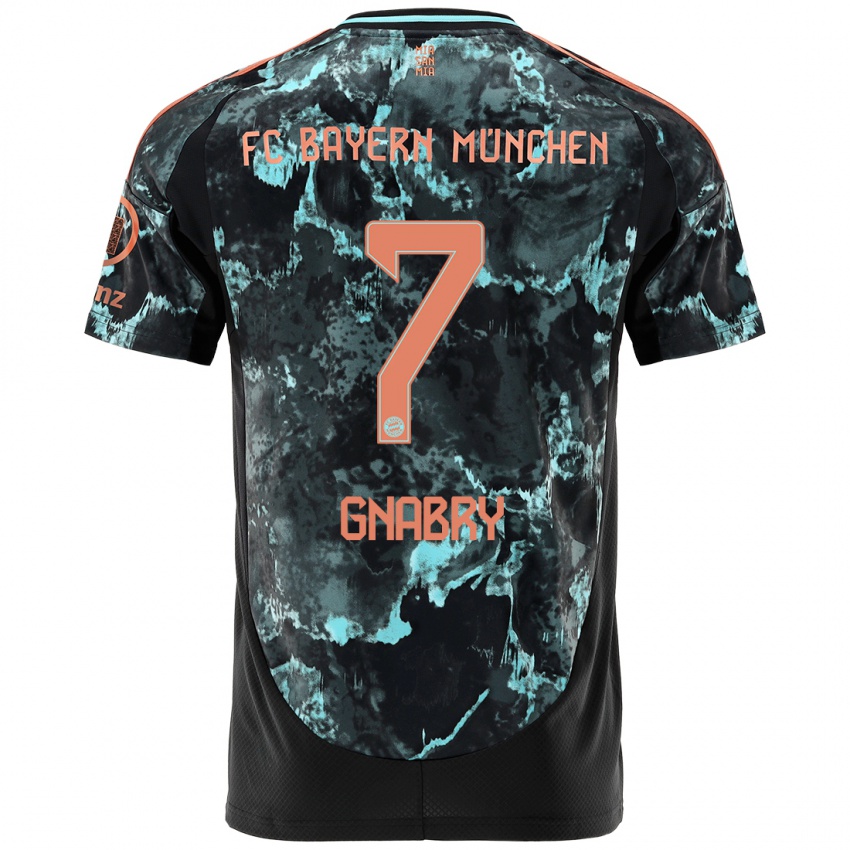 Dames Serge Gnabry #7 Zwart Uitshirt Uittenue 2024/25 T-Shirt