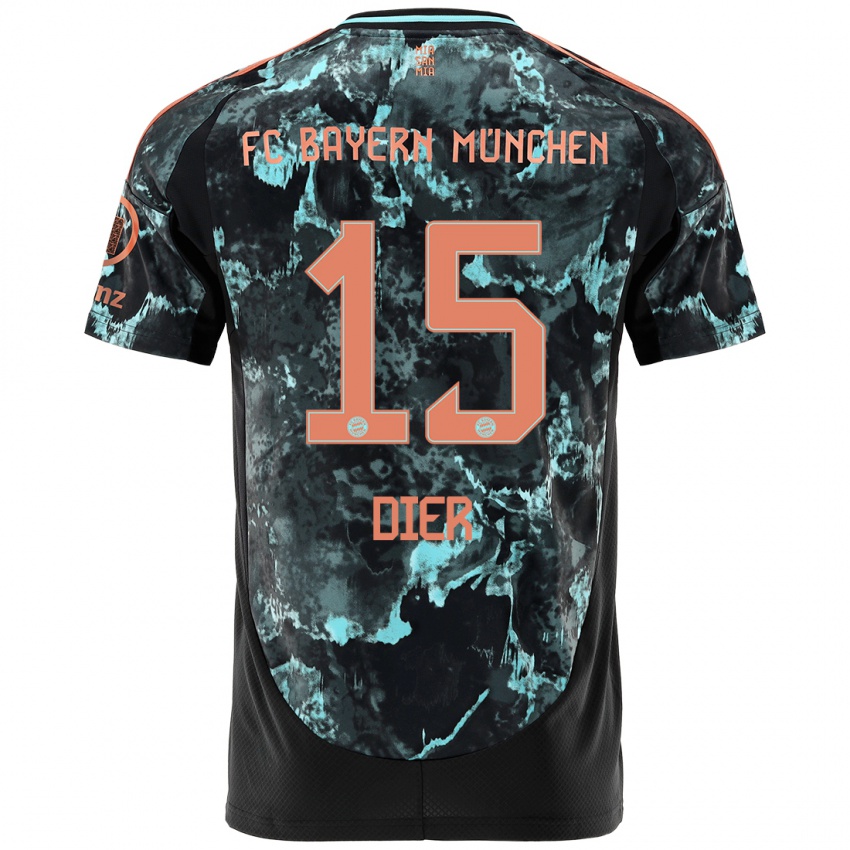 Dames Eric Dier #15 Zwart Uitshirt Uittenue 2024/25 T-Shirt