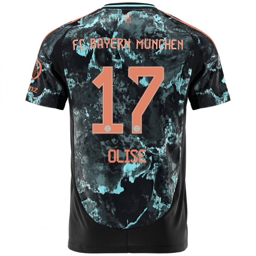 Dames Michael Olise #17 Zwart Uitshirt Uittenue 2024/25 T-Shirt