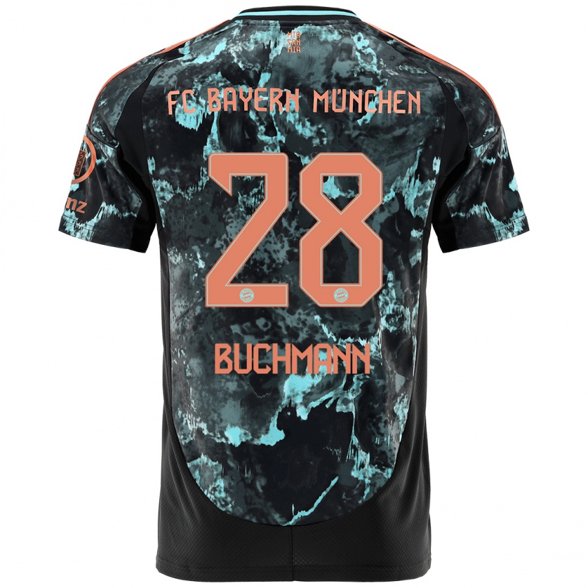 Dames Tarek Buchmann #28 Zwart Uitshirt Uittenue 2024/25 T-Shirt