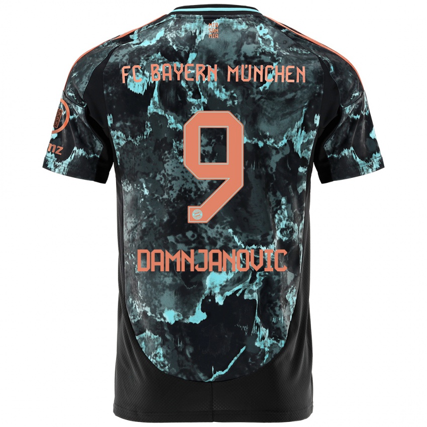 Dames Jovana Damnjanovic #9 Zwart Uitshirt Uittenue 2024/25 T-Shirt