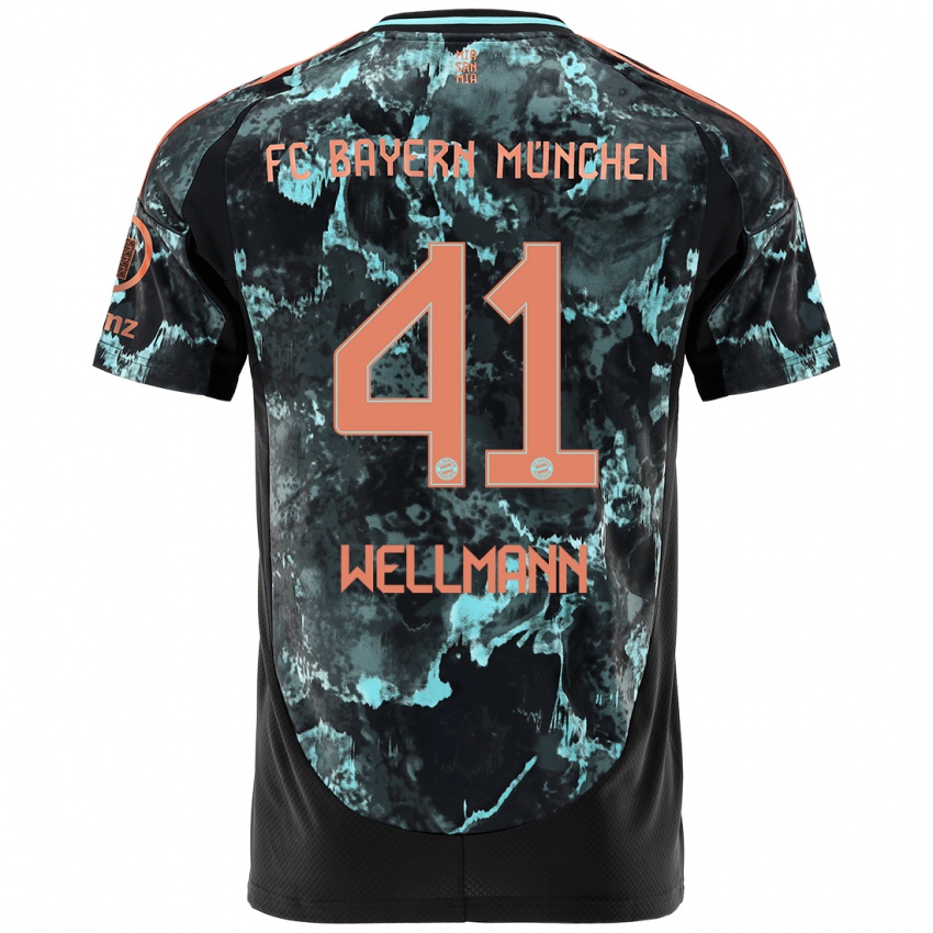 Dames Anna Wellmann #41 Zwart Uitshirt Uittenue 2024/25 T-Shirt