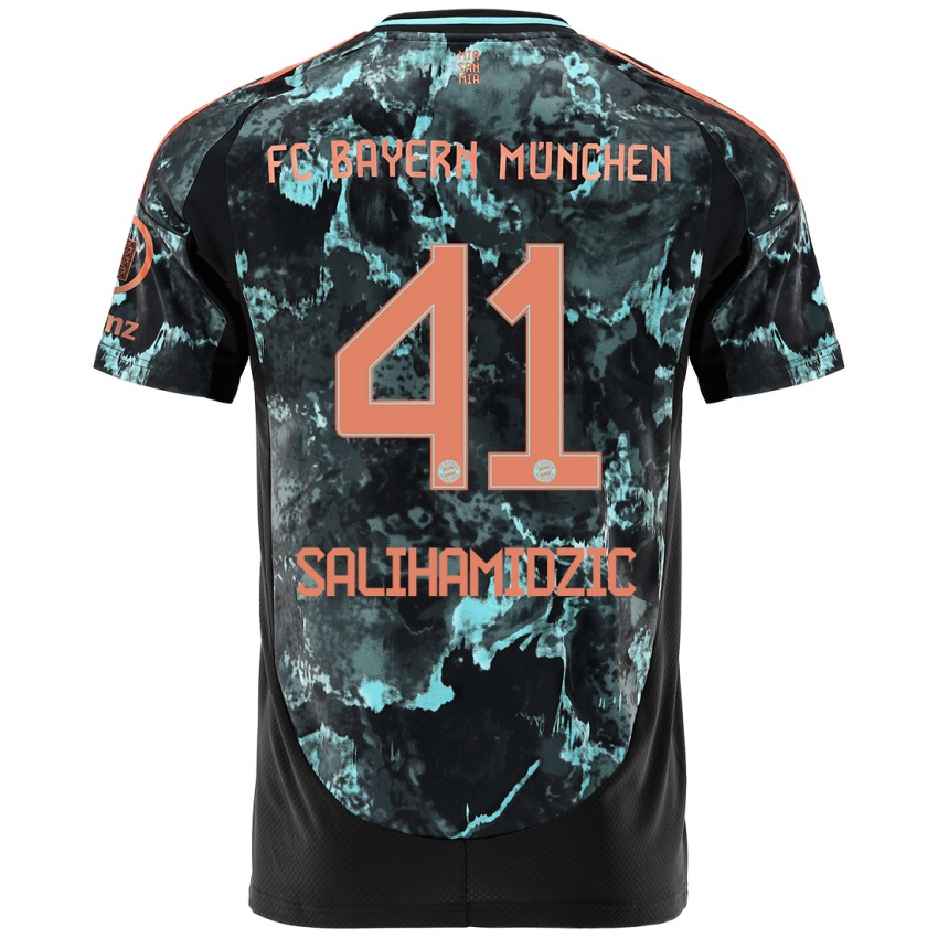 Dames Nick Salihamidzic #41 Zwart Uitshirt Uittenue 2024/25 T-Shirt