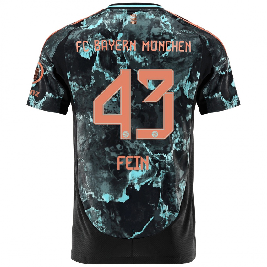 Dames Adrian Fein #43 Zwart Uitshirt Uittenue 2024/25 T-Shirt