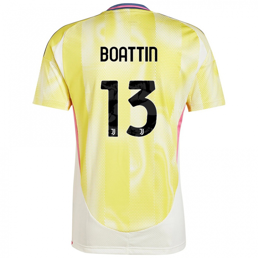 Dames Lisa Boattin #13 Zonnig Geel Uitshirt Uittenue 2024/25 T-Shirt