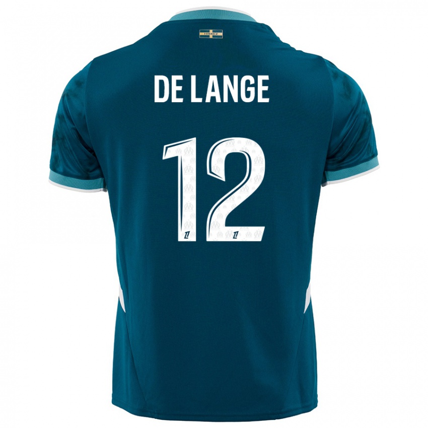 Dames Jeffrey De Lange #12 Turkoois Blauw Uitshirt Uittenue 2024/25 T-Shirt