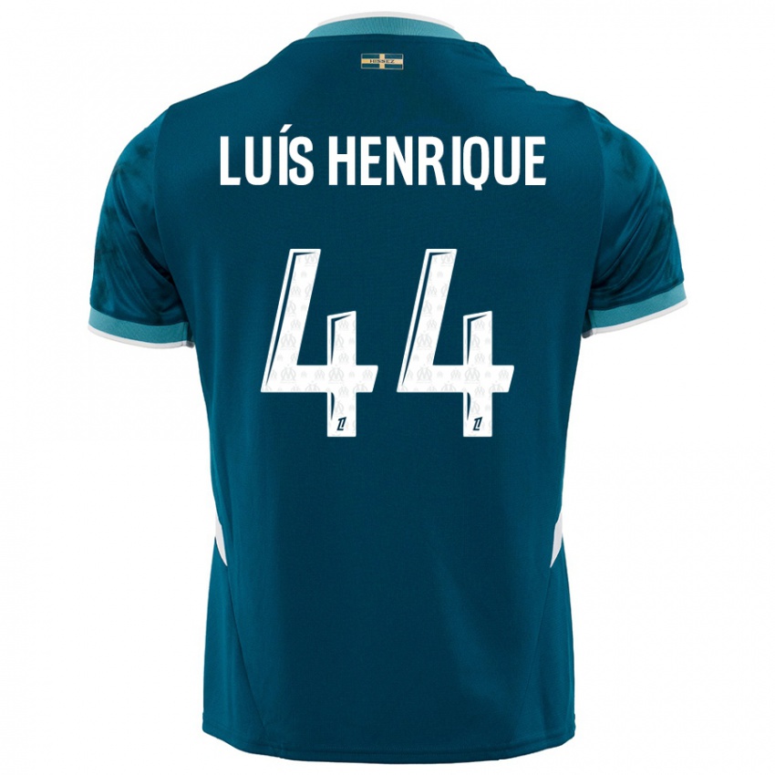 Dames Luis Henrique #44 Turkoois Blauw Uitshirt Uittenue 2024/25 T-Shirt