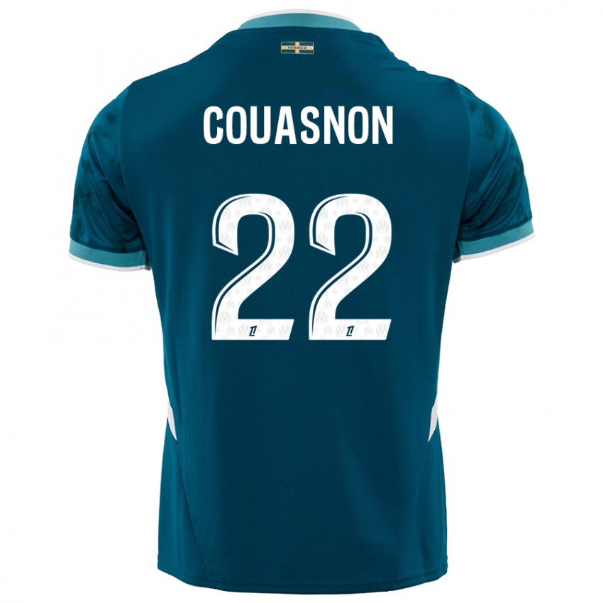 Dames Roxane Couasnon #22 Turkoois Blauw Uitshirt Uittenue 2024/25 T-Shirt