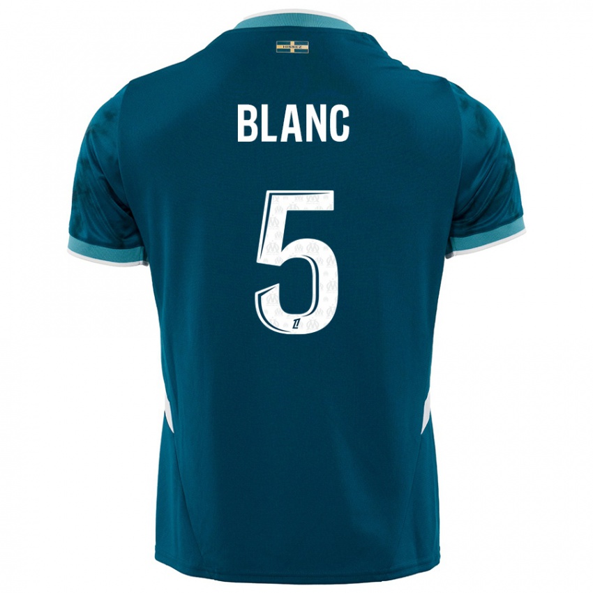 Dames Amandine Blanc #5 Turkoois Blauw Uitshirt Uittenue 2024/25 T-Shirt