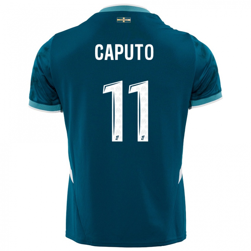 Dames Cindy Caputo #11 Turkoois Blauw Uitshirt Uittenue 2024/25 T-Shirt