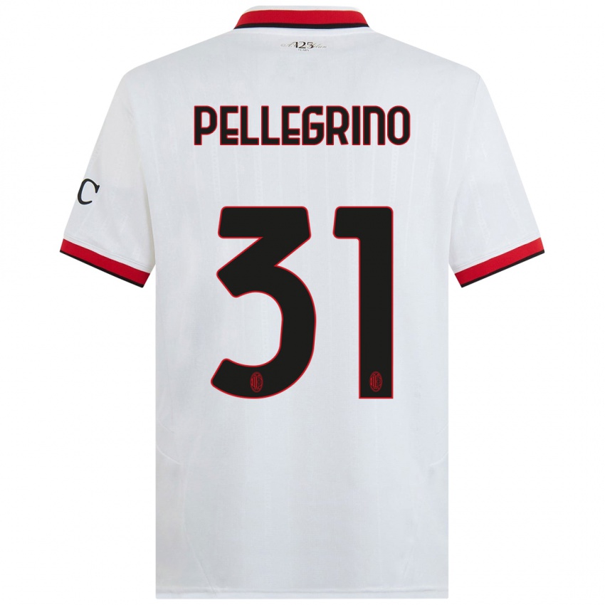 Dames Marco Pellegrino #31 Wit Zwart Rood Uitshirt Uittenue 2024/25 T-Shirt