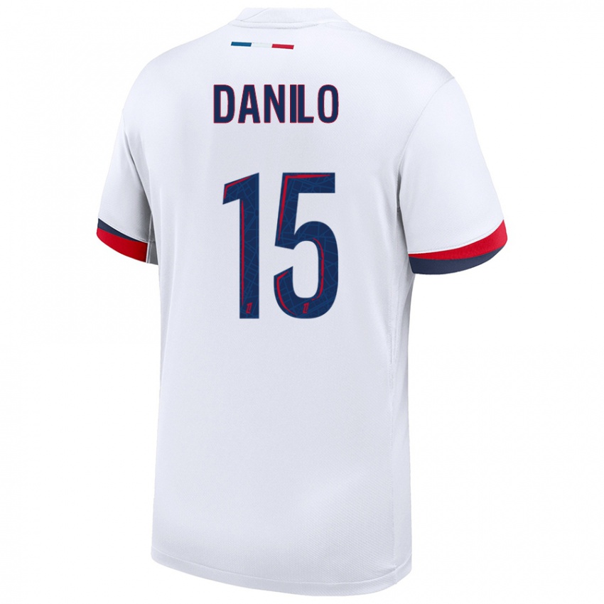 Dames Danilo Pereira #15 Wit Blauw Rood Uitshirt Uittenue 2024/25 T-Shirt