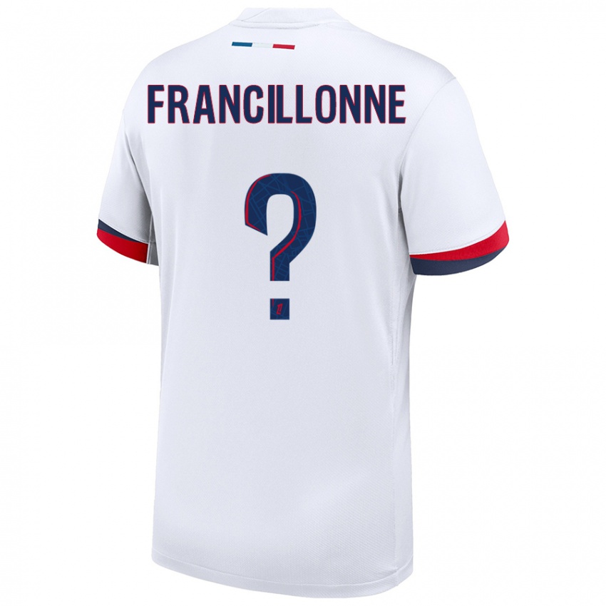 Dames Bryan Francillonne #0 Wit Blauw Rood Uitshirt Uittenue 2024/25 T-Shirt