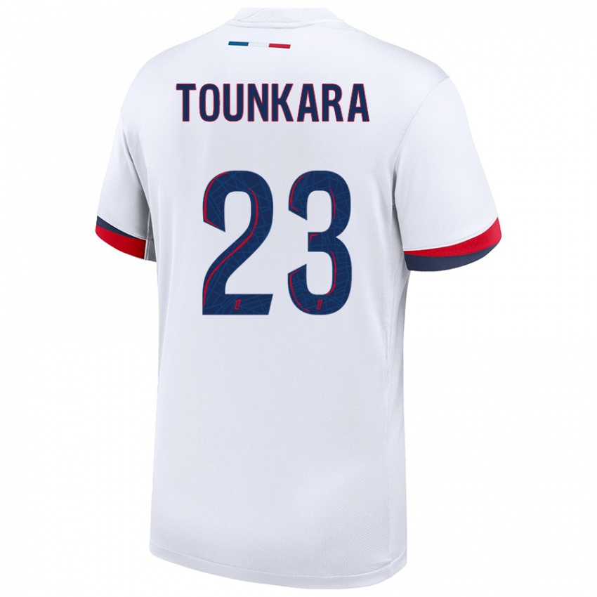 Dames Aïssatou Tounkara #23 Wit Blauw Rood Uitshirt Uittenue 2024/25 T-Shirt