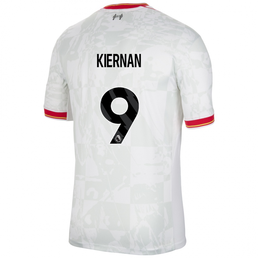 Dames Leanne Kiernan #9 Wit Rood Zwart Thuisshirt Derde Tenue 2024/25 T-Shirt