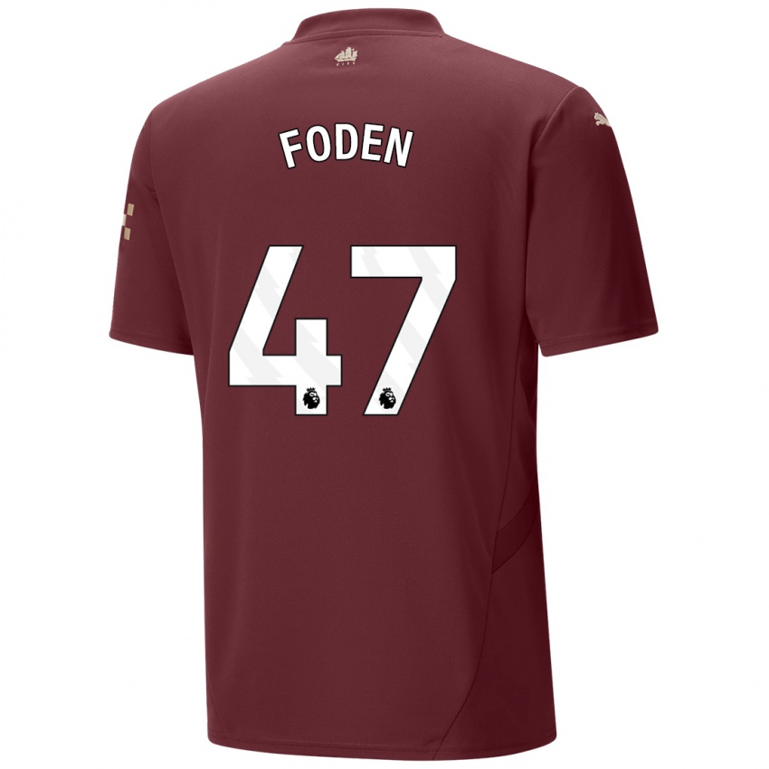 Dames Phil Foden #47 Kastanjebruin Thuisshirt Derde Tenue 2024/25 T-Shirt