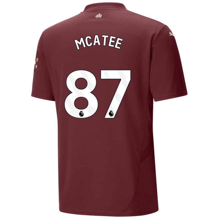 Dames James Mcatee #87 Kastanjebruin Thuisshirt Derde Tenue 2024/25 T-Shirt