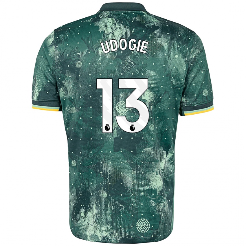 Dames Destiny Udogie #13 Muntgroen Thuisshirt Derde Tenue 2024/25 T-Shirt