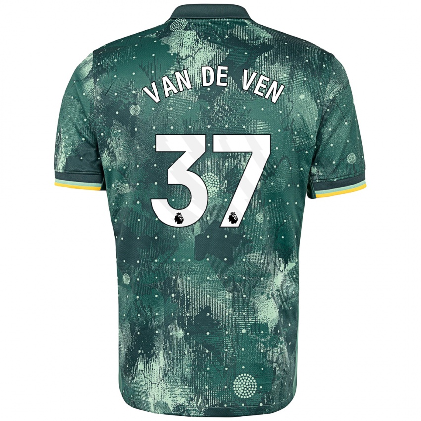 Dames Micky Van De Ven #37 Muntgroen Thuisshirt Derde Tenue 2024/25 T-Shirt