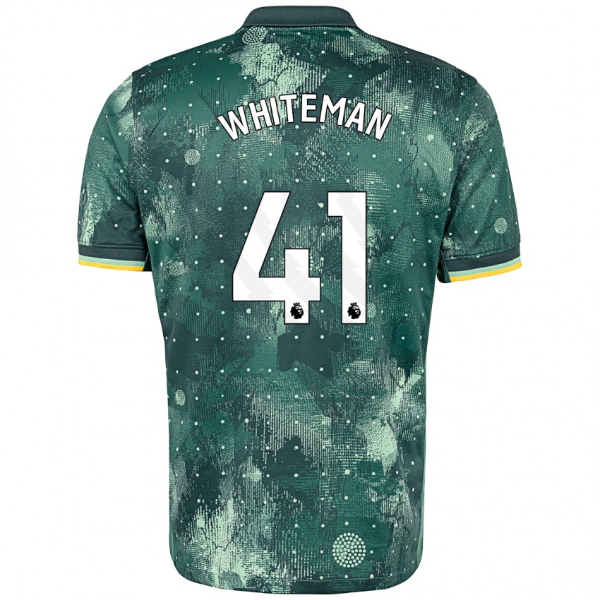 Dames Alfie Whiteman #41 Muntgroen Thuisshirt Derde Tenue 2024/25 T-Shirt