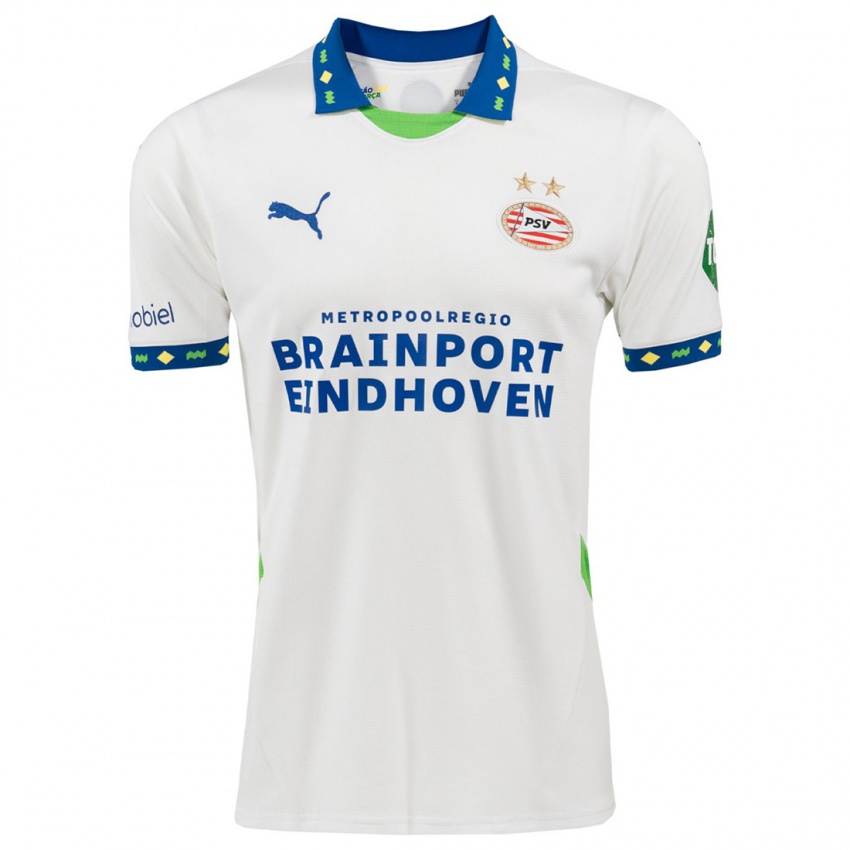 Dames Uw Naam #0 Wit Donkerblauw Thuisshirt Derde Tenue 2024/25 T-Shirt