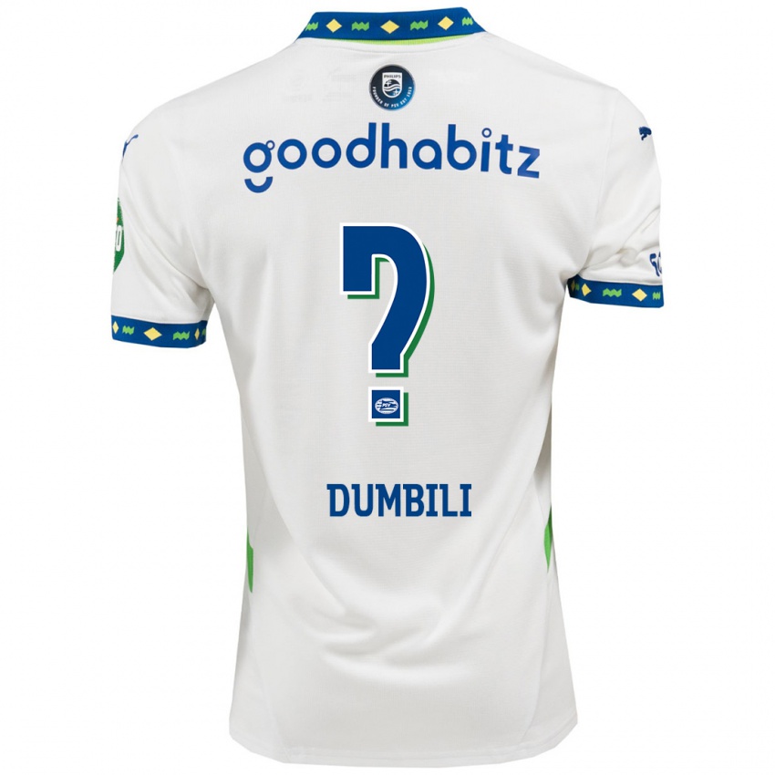 Dames Samuel Dumbili #0 Wit Donkerblauw Thuisshirt Derde Tenue 2024/25 T-Shirt