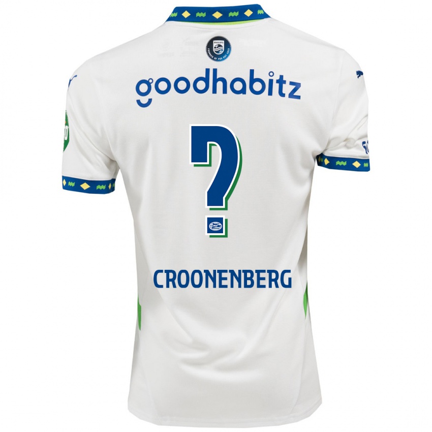 Dames Luca Croonenberg #0 Wit Donkerblauw Thuisshirt Derde Tenue 2024/25 T-Shirt