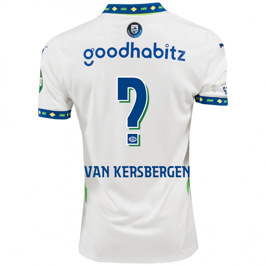 Dames Sander Van Kersbergen #0 Wit Donkerblauw Thuisshirt Derde Tenue 2024/25 T-Shirt