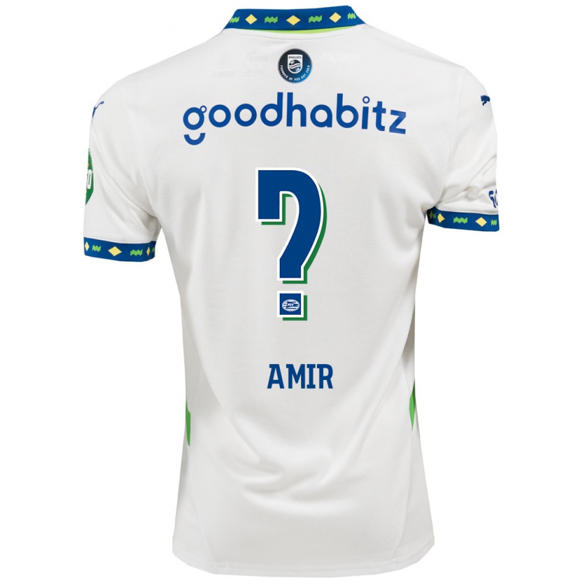 Dames Amir Al-Anany #0 Wit Donkerblauw Thuisshirt Derde Tenue 2024/25 T-Shirt