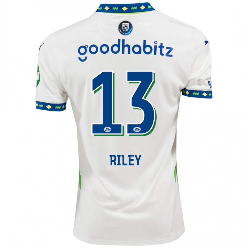 Dames Indiah-Paige Riley #13 Wit Donkerblauw Thuisshirt Derde Tenue 2024/25 T-Shirt