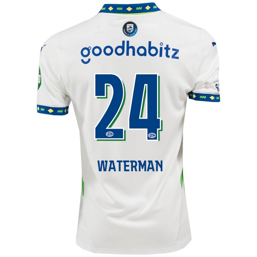 Dames Boy Waterman #24 Wit Donkerblauw Thuisshirt Derde Tenue 2024/25 T-Shirt