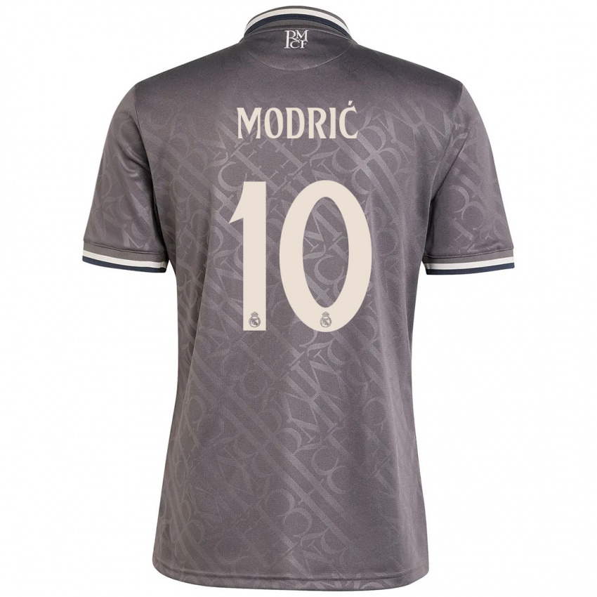 Dames Luka Modric #10 Houtskool Thuisshirt Derde Tenue 2024/25 T-Shirt