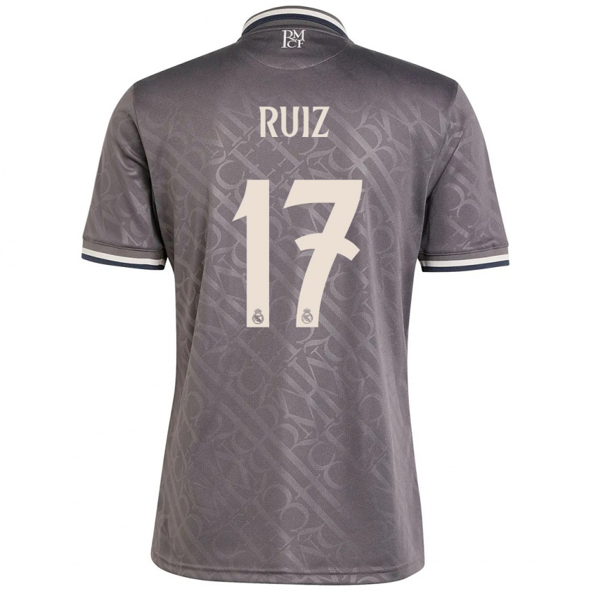 Dames David Ruiz #17 Houtskool Thuisshirt Derde Tenue 2024/25 T-Shirt