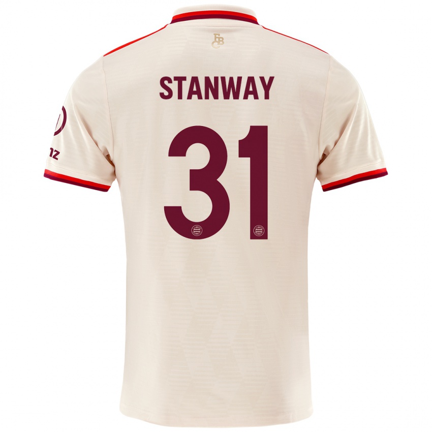 Dames Georgia Stanway #31 Linen Thuisshirt Derde Tenue 2024/25 T-Shirt