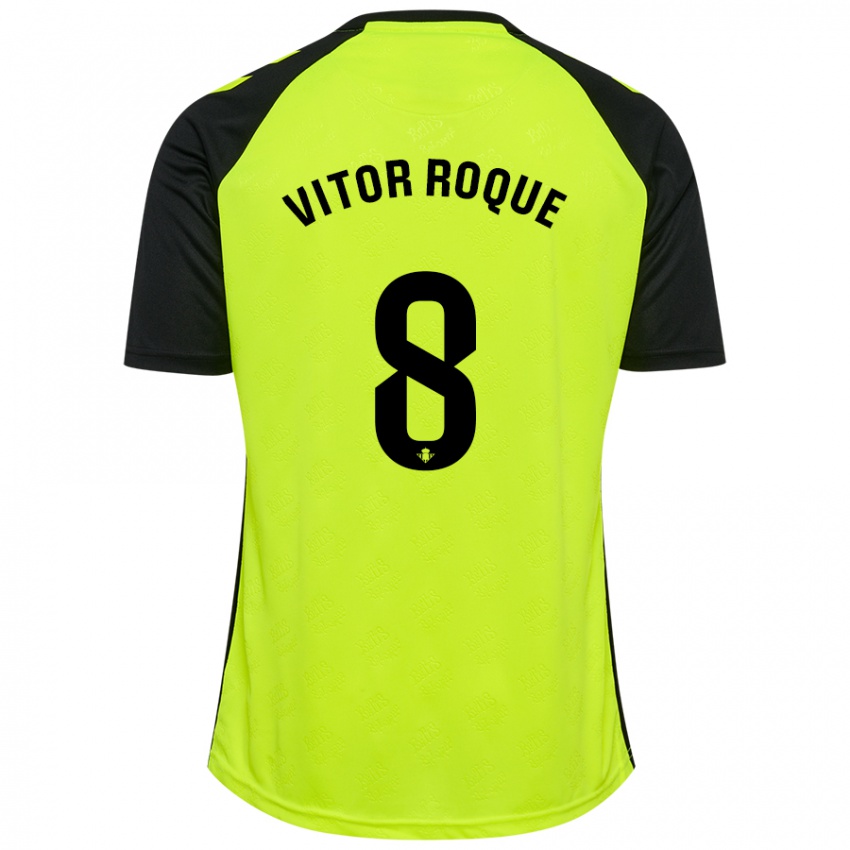 Kinderen Vitor Roque #8 Zwart Rood Uitshirt Uittenue 2024/25 T-Shirt