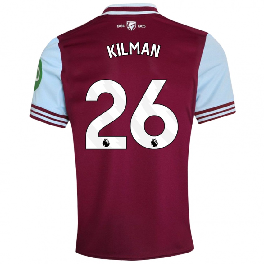 Kinderen Max Kilman #26 Donkerrood Thuisshirt Thuistenue 2024/25 T-Shirt