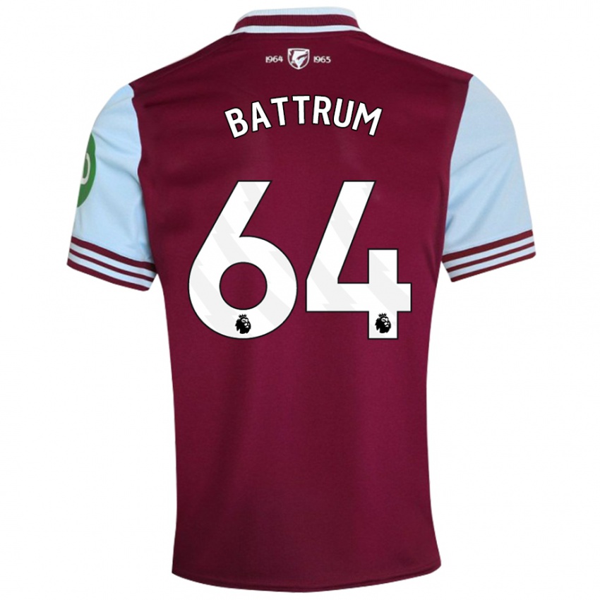 Kinderen Ryan Battrum #64 Donkerrood Thuisshirt Thuistenue 2024/25 T-Shirt