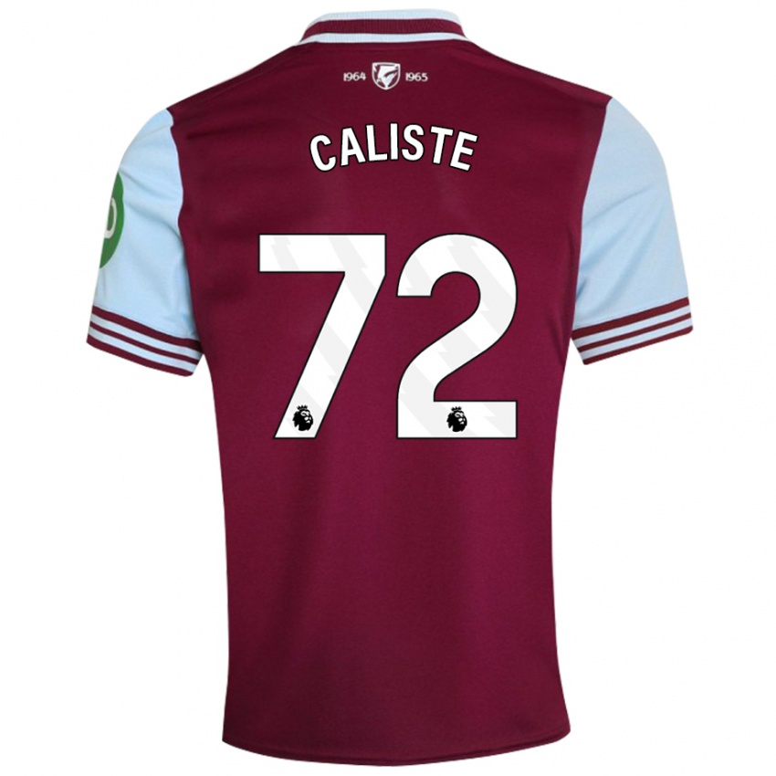 Kinderen Gabriel Caliste #72 Donkerrood Thuisshirt Thuistenue 2024/25 T-Shirt