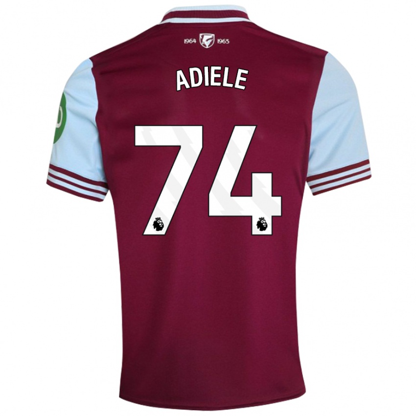 Kinderen Emeka Adiele #74 Donkerrood Thuisshirt Thuistenue 2024/25 T-Shirt