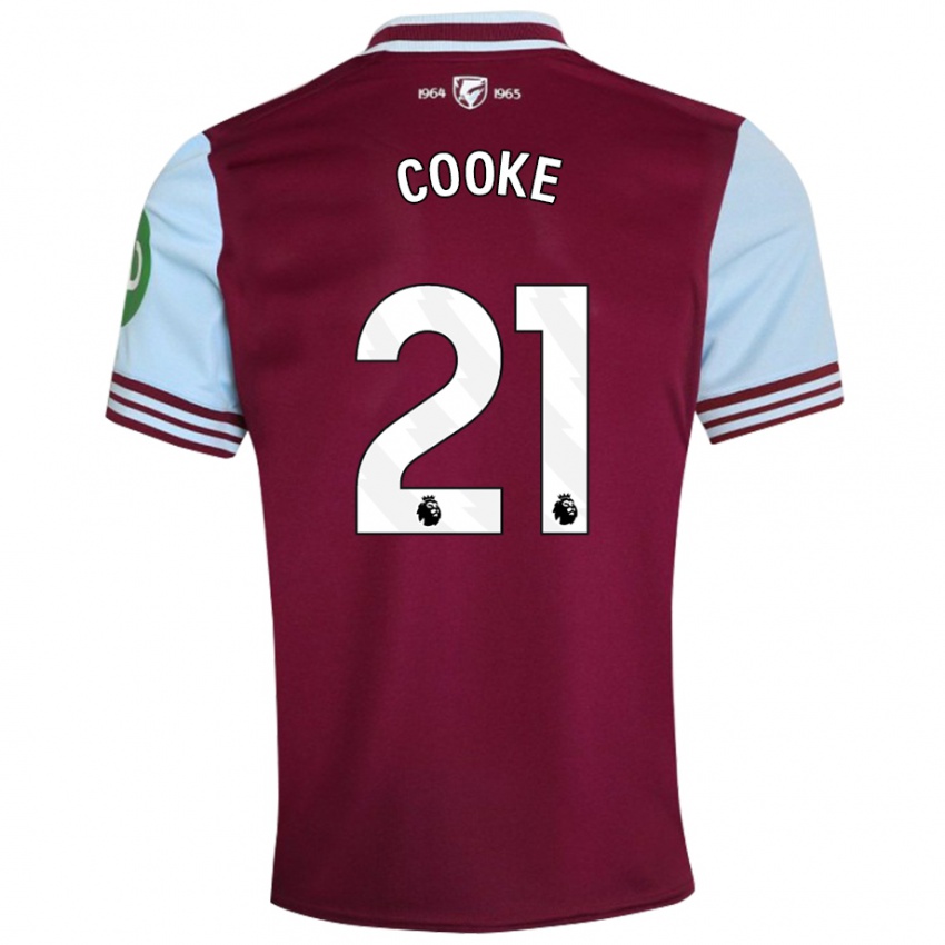 Kinderen Shannon Cooke #21 Donkerrood Thuisshirt Thuistenue 2024/25 T-Shirt