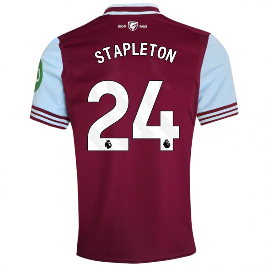 Kinderen Jessie Stapleton #24 Donkerrood Thuisshirt Thuistenue 2024/25 T-Shirt