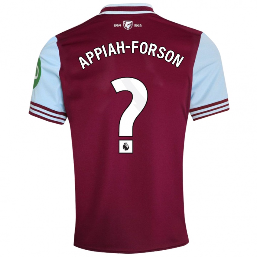 Kinderen Keenan Appiah-Forson #0 Donkerrood Thuisshirt Thuistenue 2024/25 T-Shirt