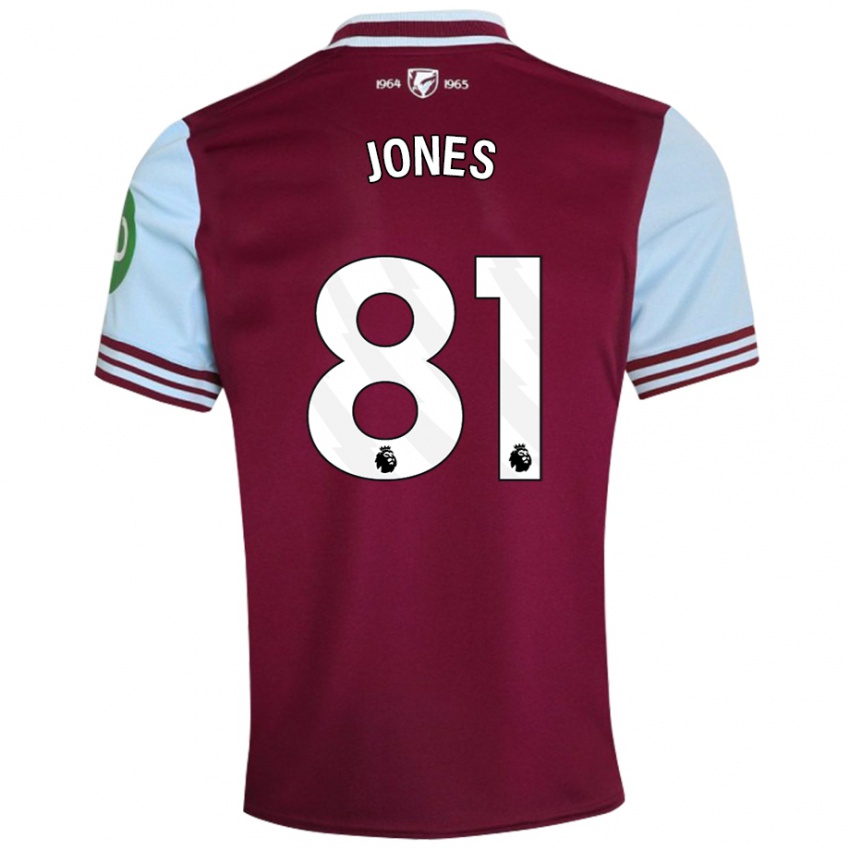 Kinderen Liam Jones #81 Donkerrood Thuisshirt Thuistenue 2024/25 T-Shirt