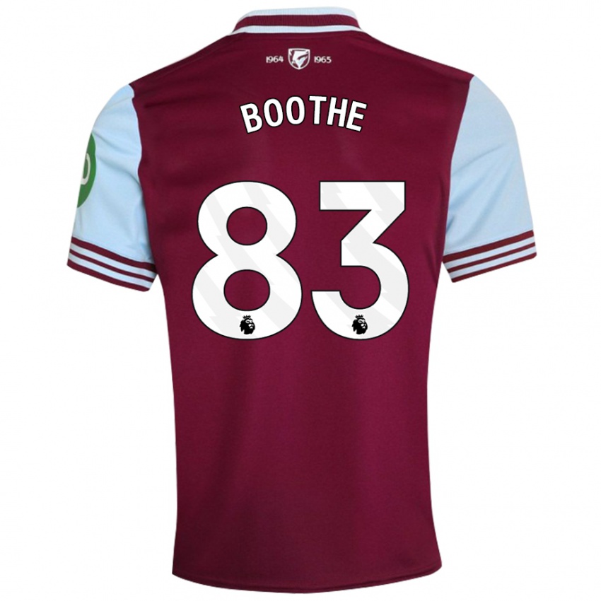 Kinderen Sebastian Boothe #83 Donkerrood Thuisshirt Thuistenue 2024/25 T-Shirt