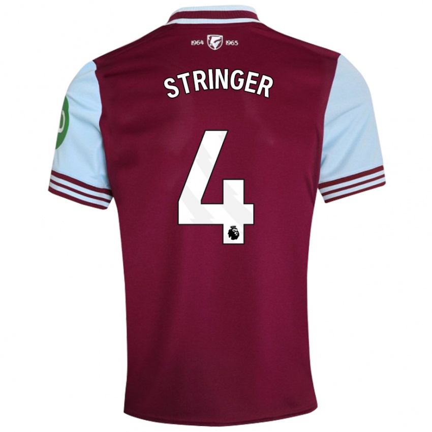 Kinderen Abbey-Leigh Stringer #4 Donkerrood Thuisshirt Thuistenue 2024/25 T-Shirt